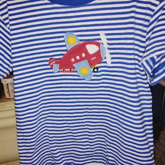 Luigi Kids Applique Plane Shirt - Picture 2 of 3